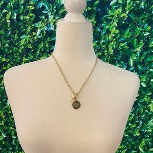 NWT Loft Gold Taupe Gem Necklace